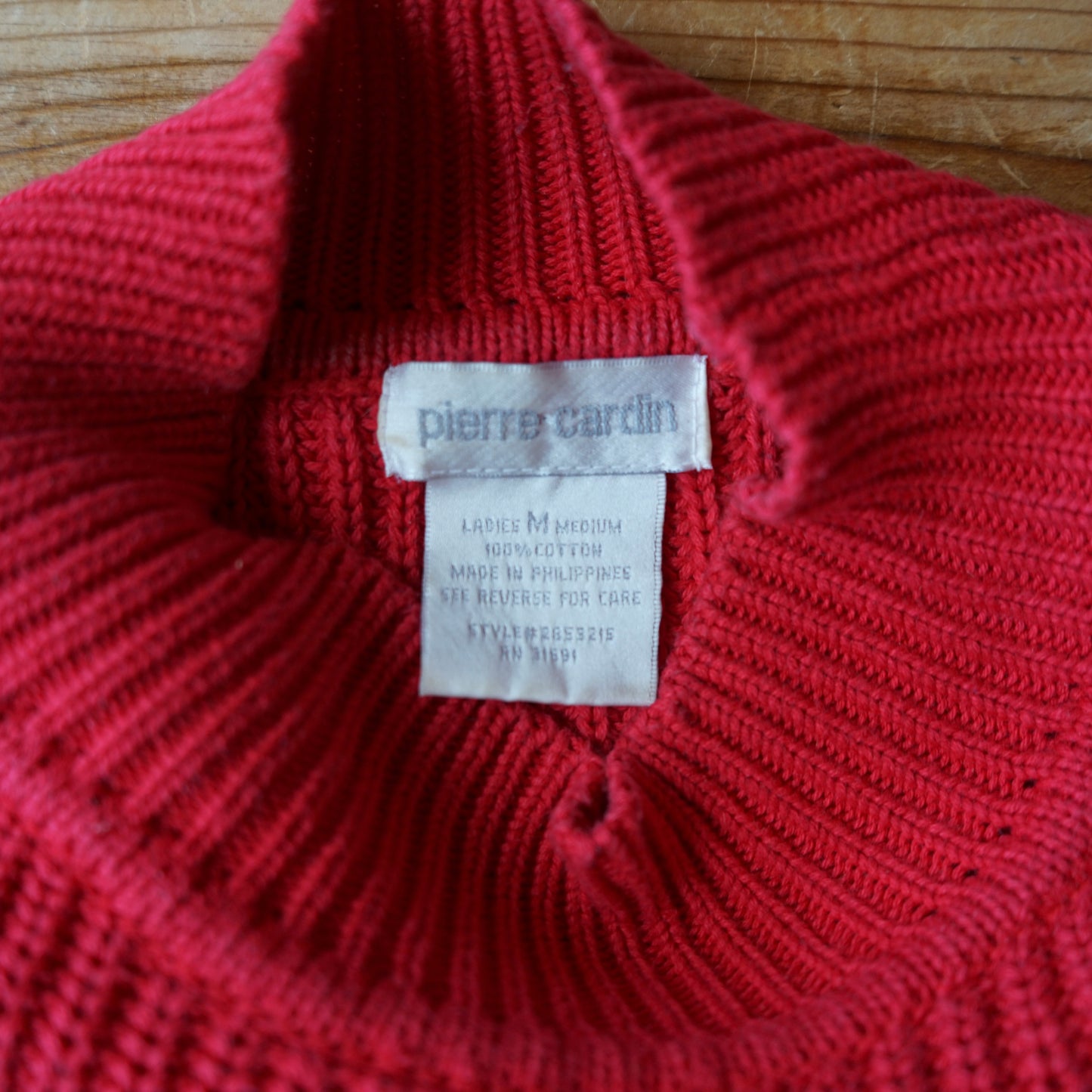 Vintage Pierre Cardin 100% Cotton Sweater Size M