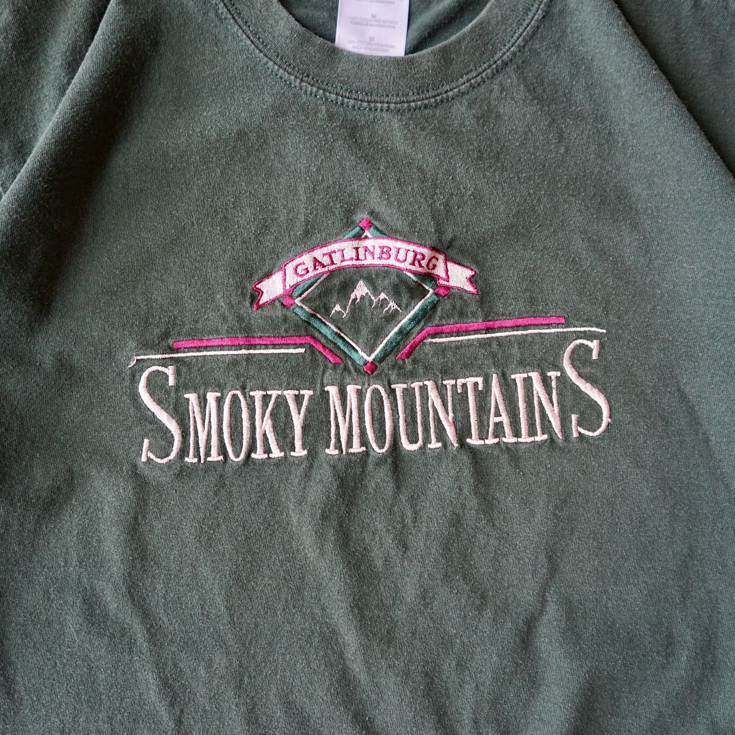 Smoky Mountains Embroidered Tee Size M