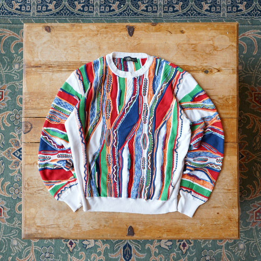 Vintage Monte Chiaro Made in Italy Coogi Style Sweater Size M/L