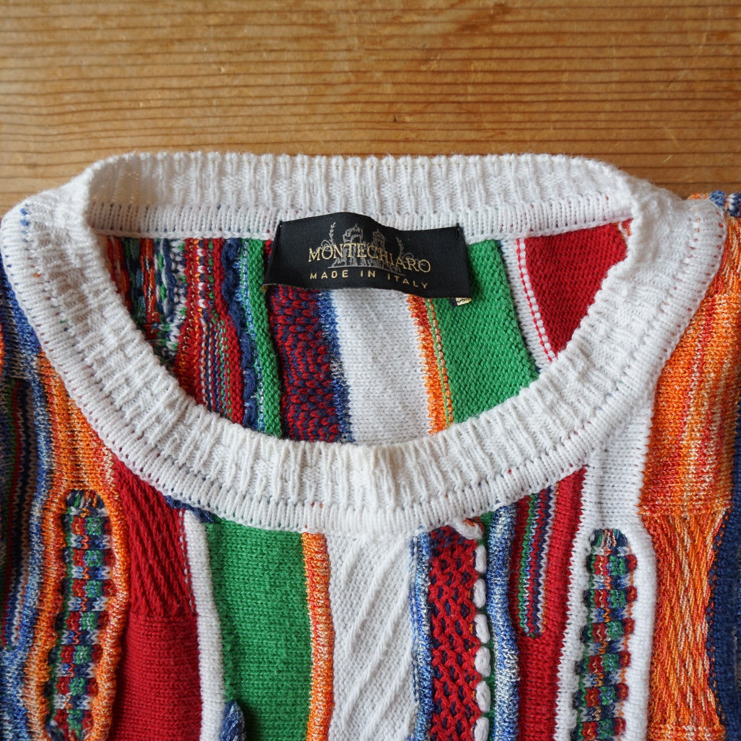 Vintage Monte Chiaro Made in Italy Coogi Style Sweater Size M/L