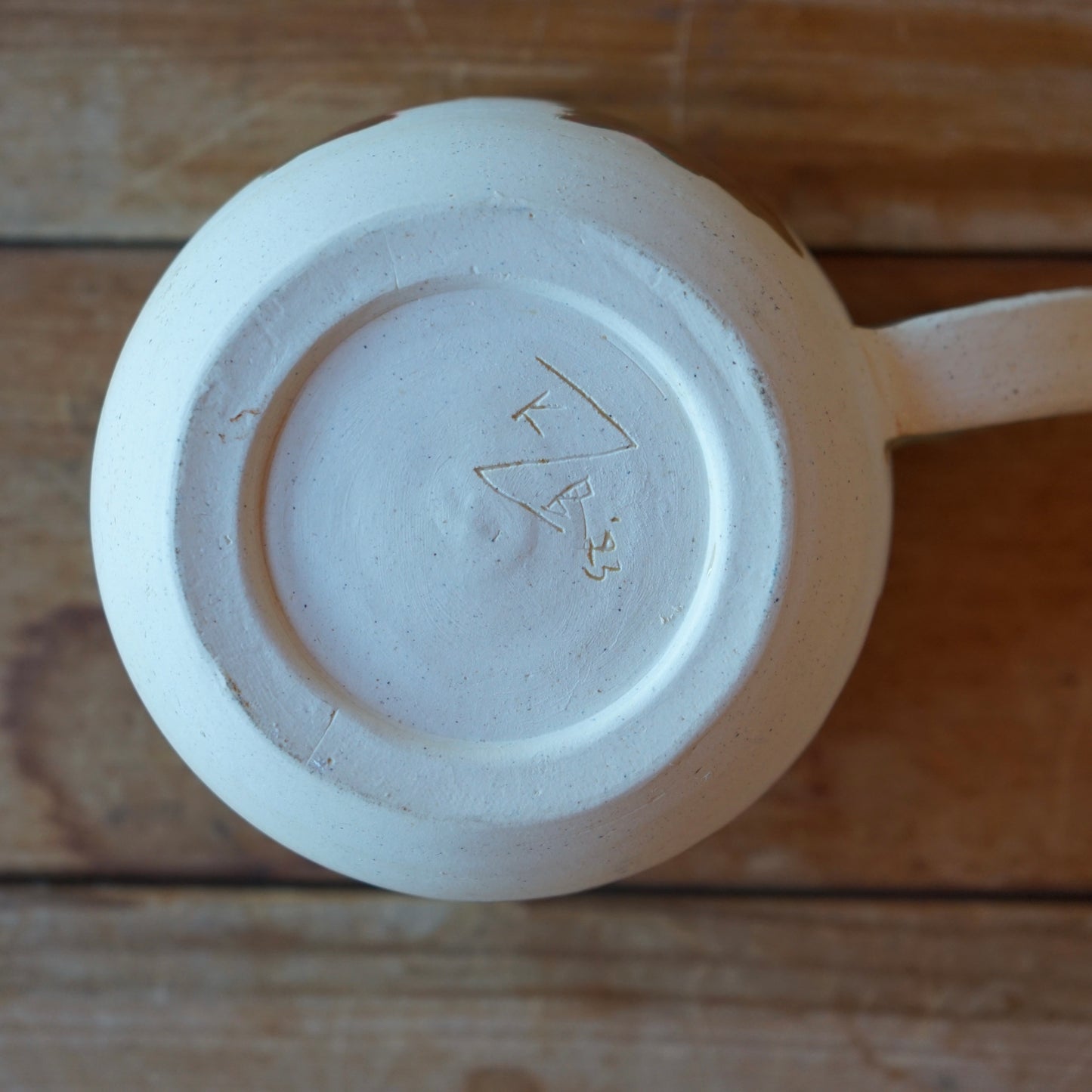 Large Handmade Leaf Mug