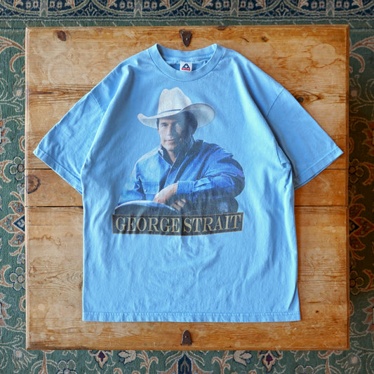 Vintage Baby Blue George Strait Tee Size XL