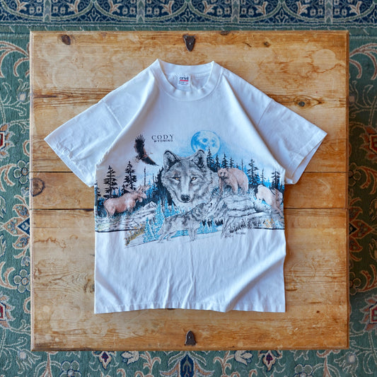Vintage Cody Wyoming Wolf Tee Size L