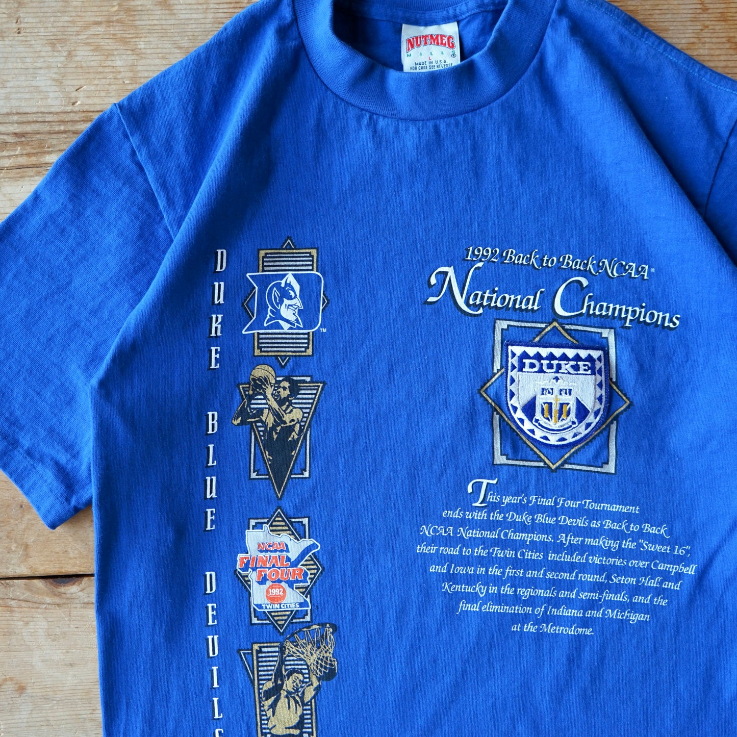 Vintage 1992 Duke National Champions Tee Size M/L