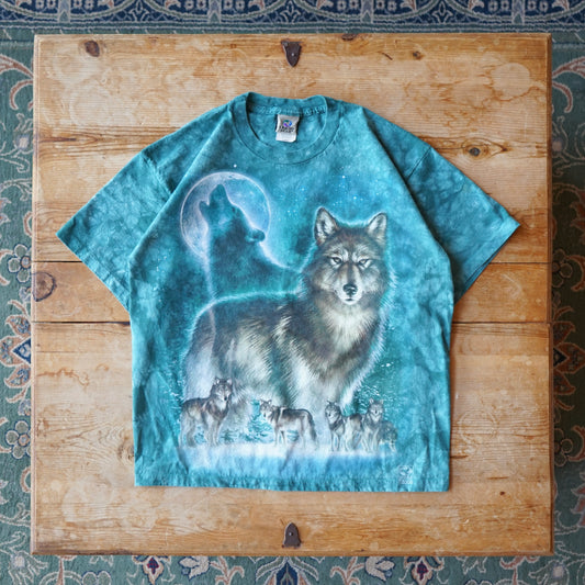 2000s Liquid Blue Wolf Tee Size L