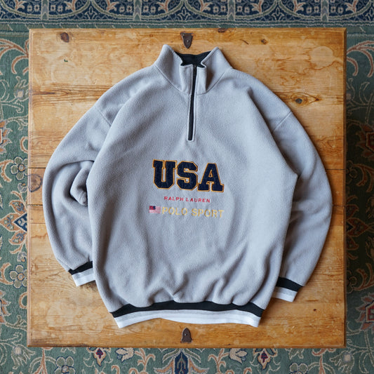 Vintage POLO Ralph Lauren Quarter Zip Fleece Size L/XL