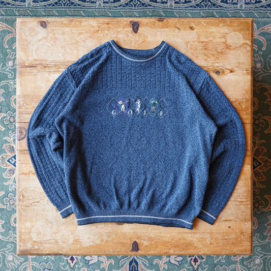 Vintage Haggar Embroidered Golf Sweater Size XL