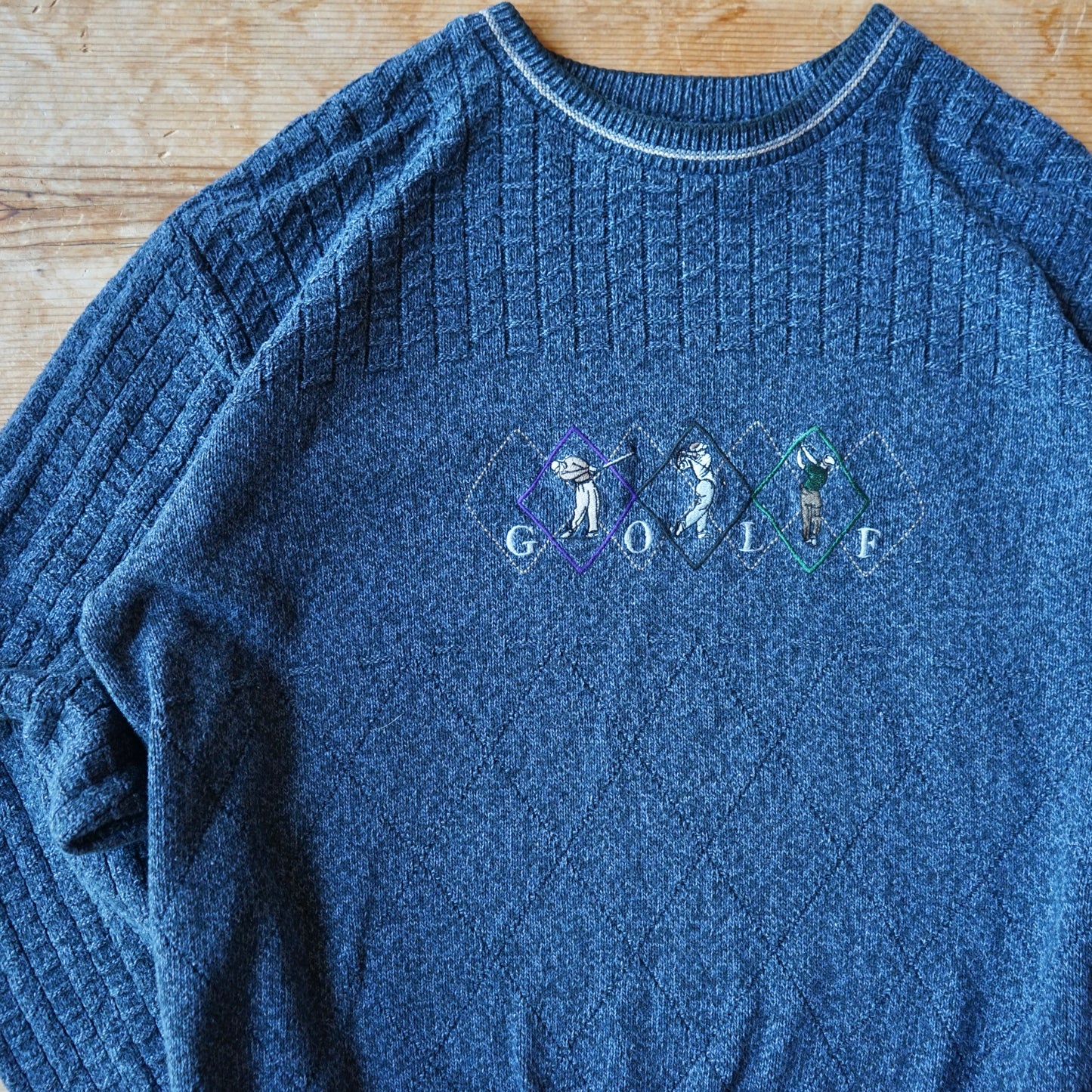 Vintage Haggar Embroidered Golf Sweater Size XL