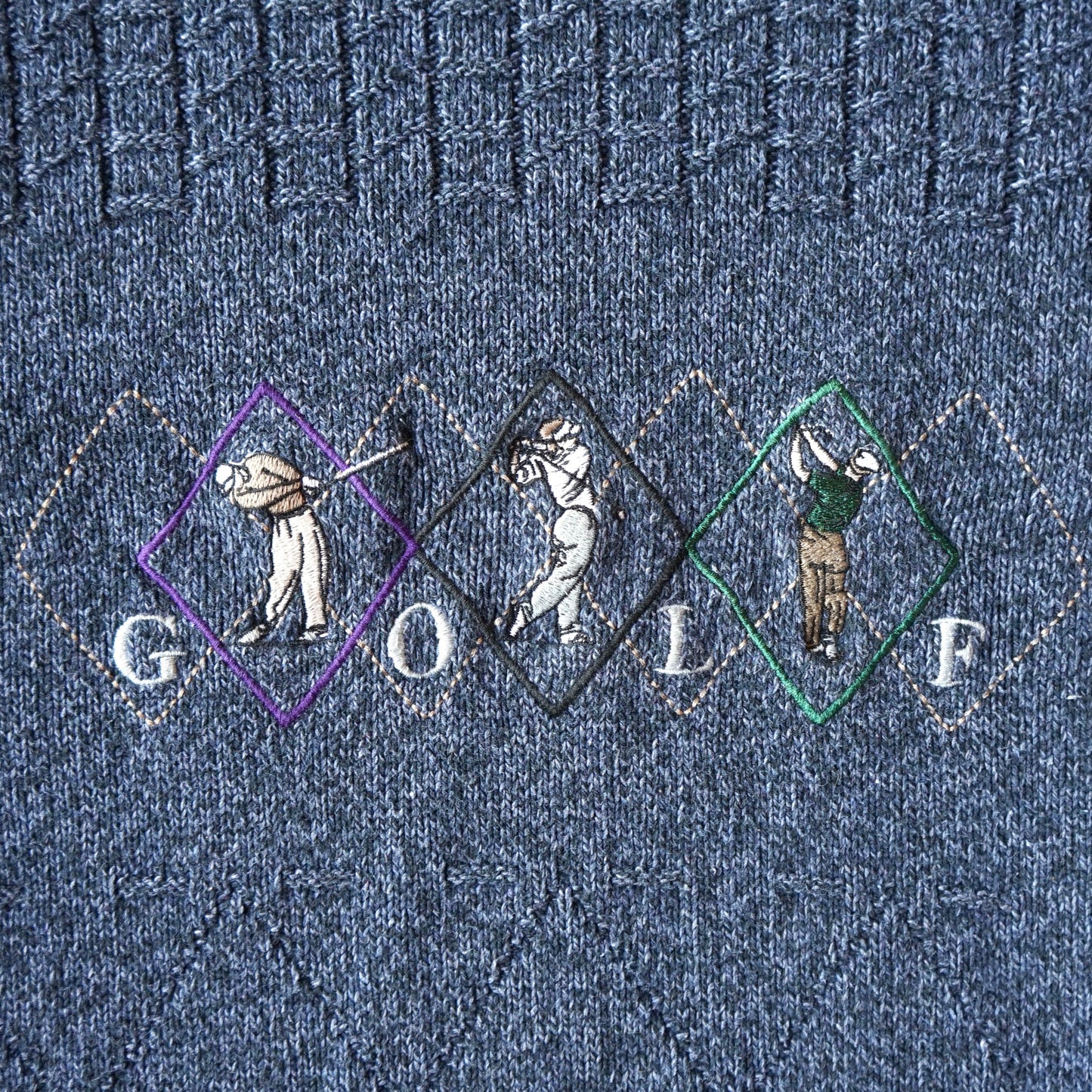 Vintage Haggar Embroidered Golf Sweater Size XL