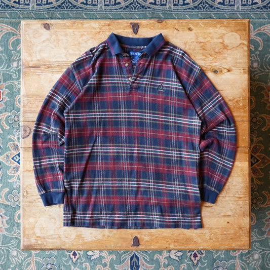 Vintage 100% Cotton Plaid IZOD Flannel Size M