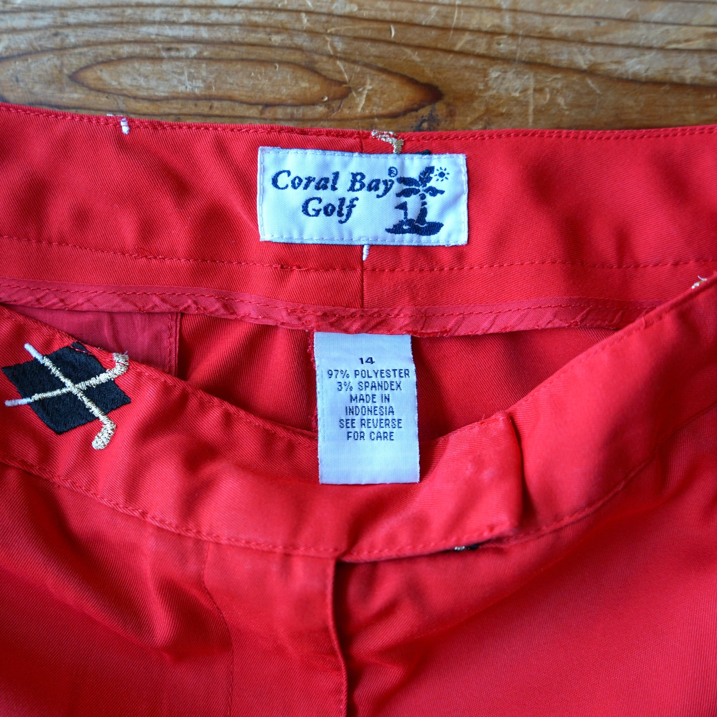 Vintage Coral Bay Golf Shorts Size 14