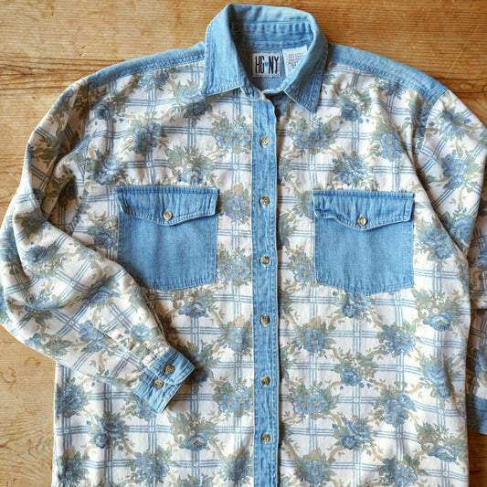 Vintage HGNY Floral Button Up Size S/M