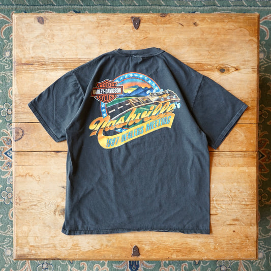 Vintage 1997 Nashville Harley Davidson Dealers Meeting Tee Size L