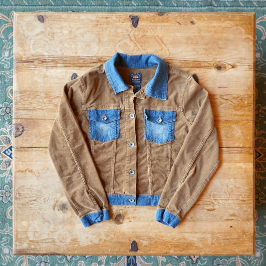 Vintage Route 66 Corduroy Denim Button Up Size M