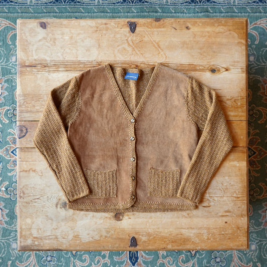 Vintage Liz Claiborne Suede Knit Button Up Size M/L