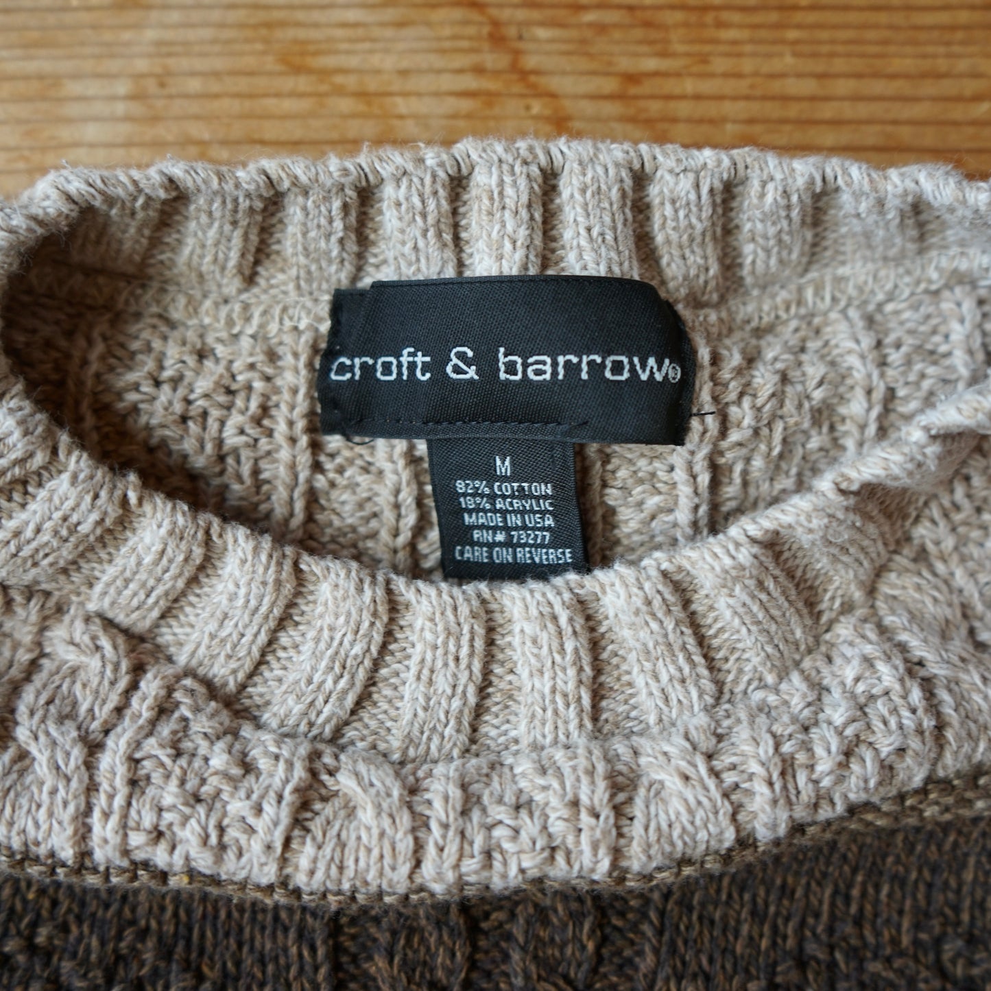 Vintage Croft & Barrow Neutrals Knit Sweater Size M/L