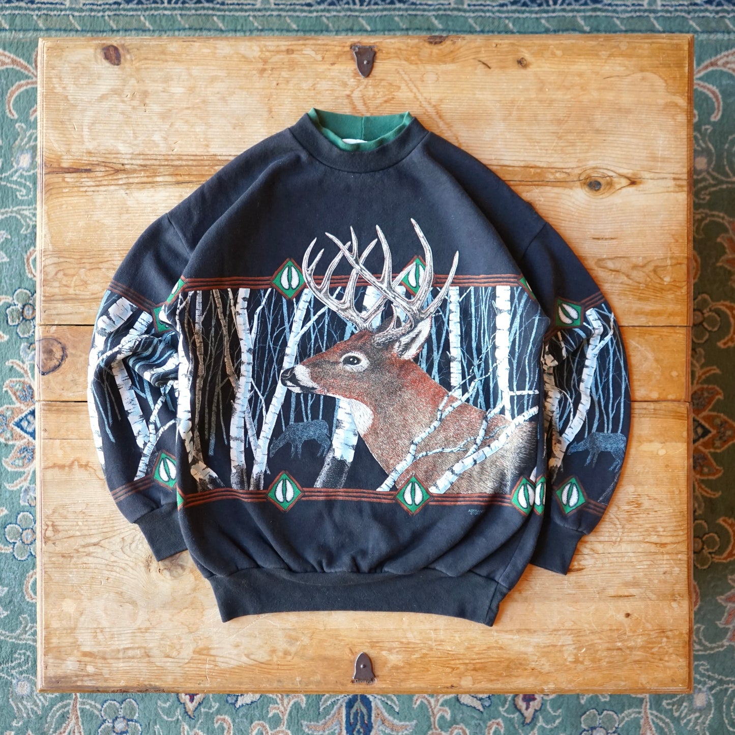 Vintage 1995 Artisans Design Buck Sweatshirt Size S/M