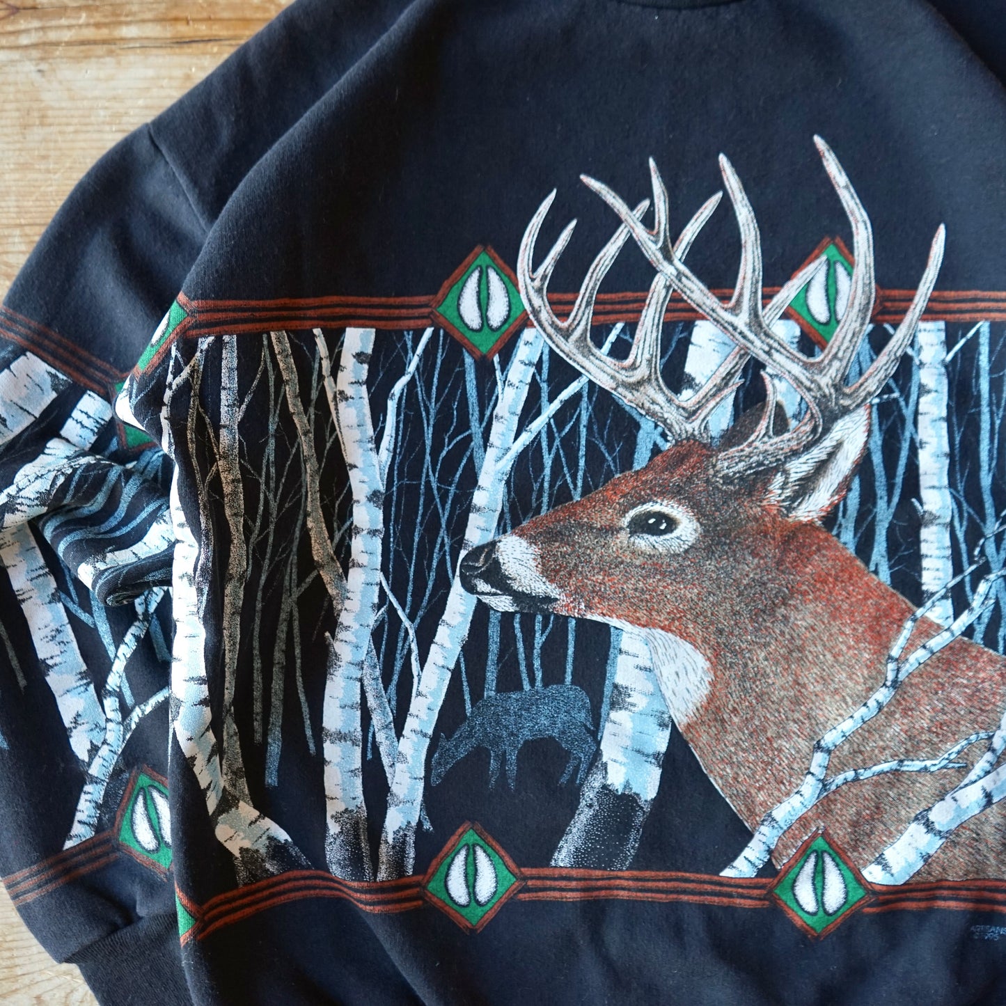 Vintage 1995 Artisans Design Buck Sweatshirt Size S/M