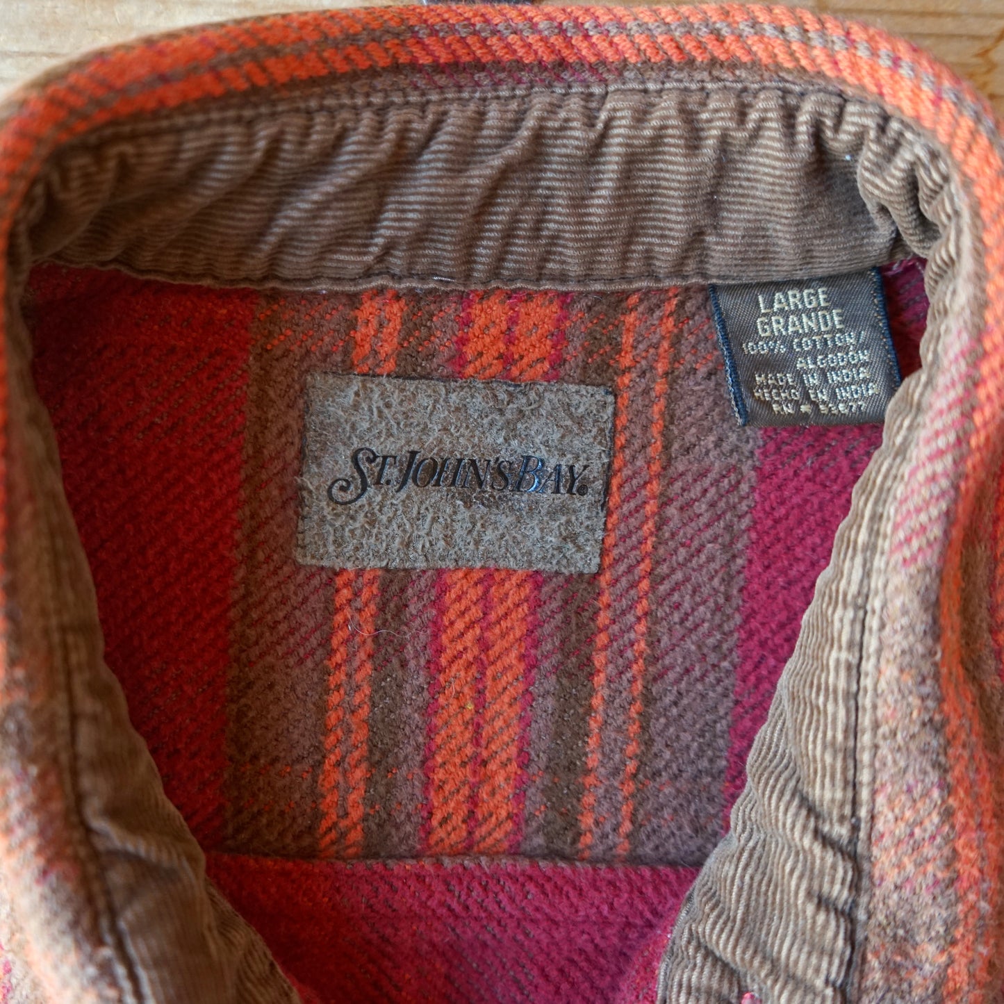 Vintage Heavy Weight St Johns Bay Flannel Size L