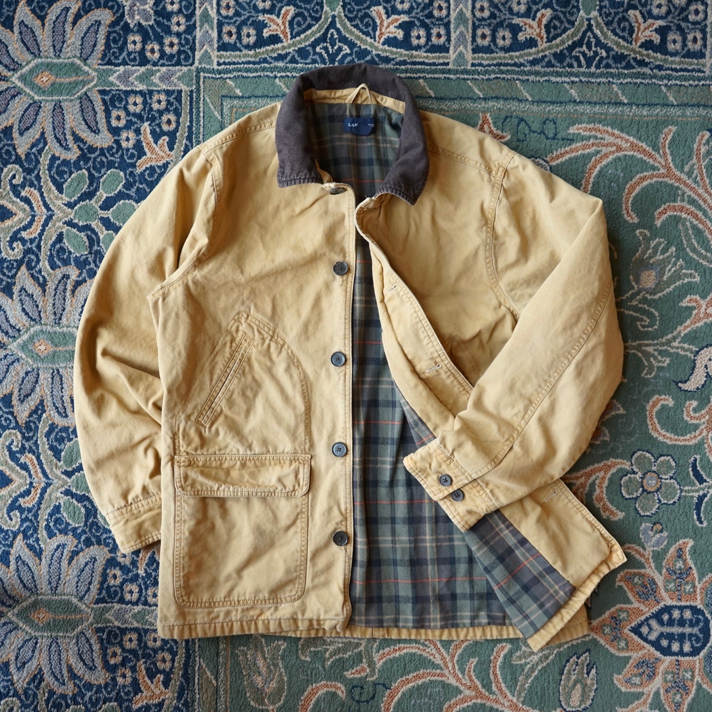 Lands End Plaid Barn Chore Jacket Size M