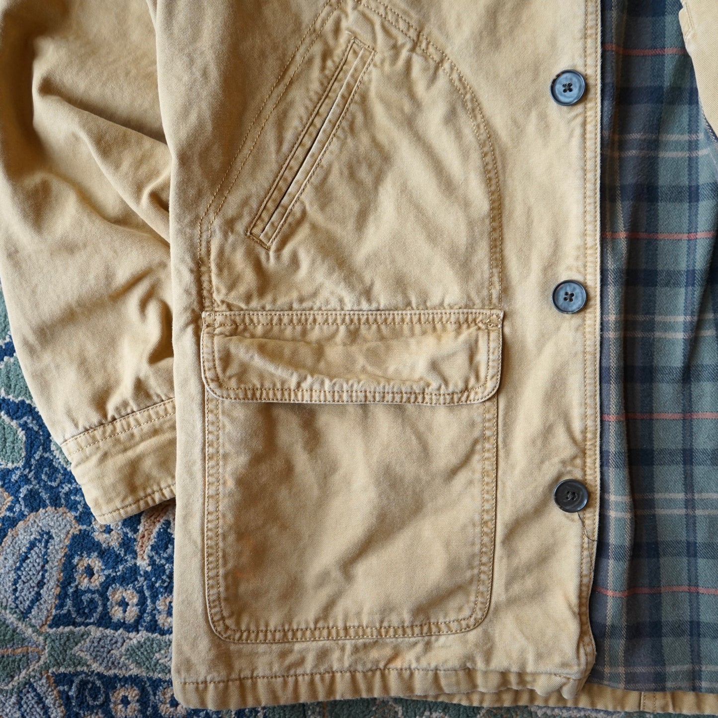 Lands End Plaid Barn Chore Jacket Size M