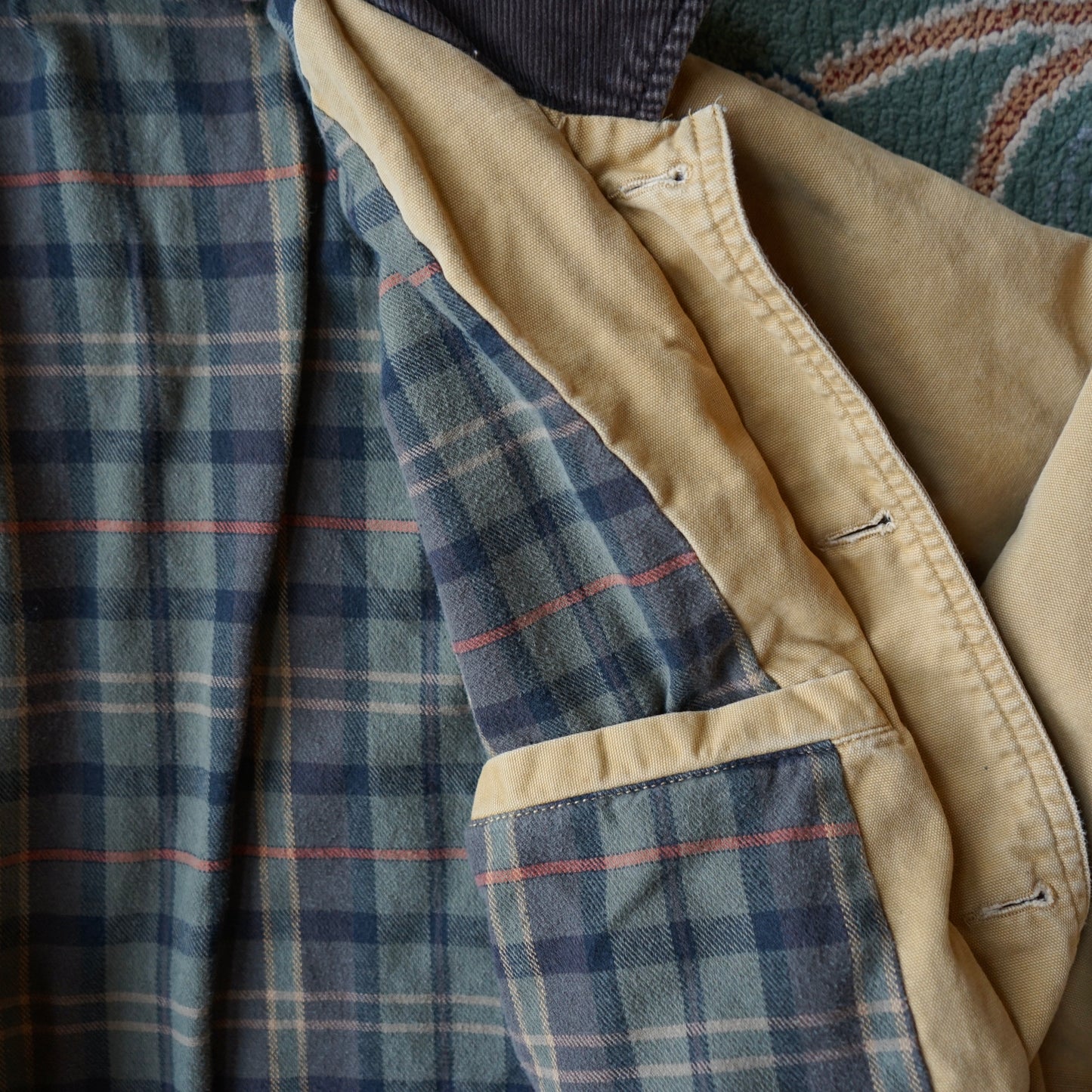 Lands End Plaid Barn Chore Jacket Size M