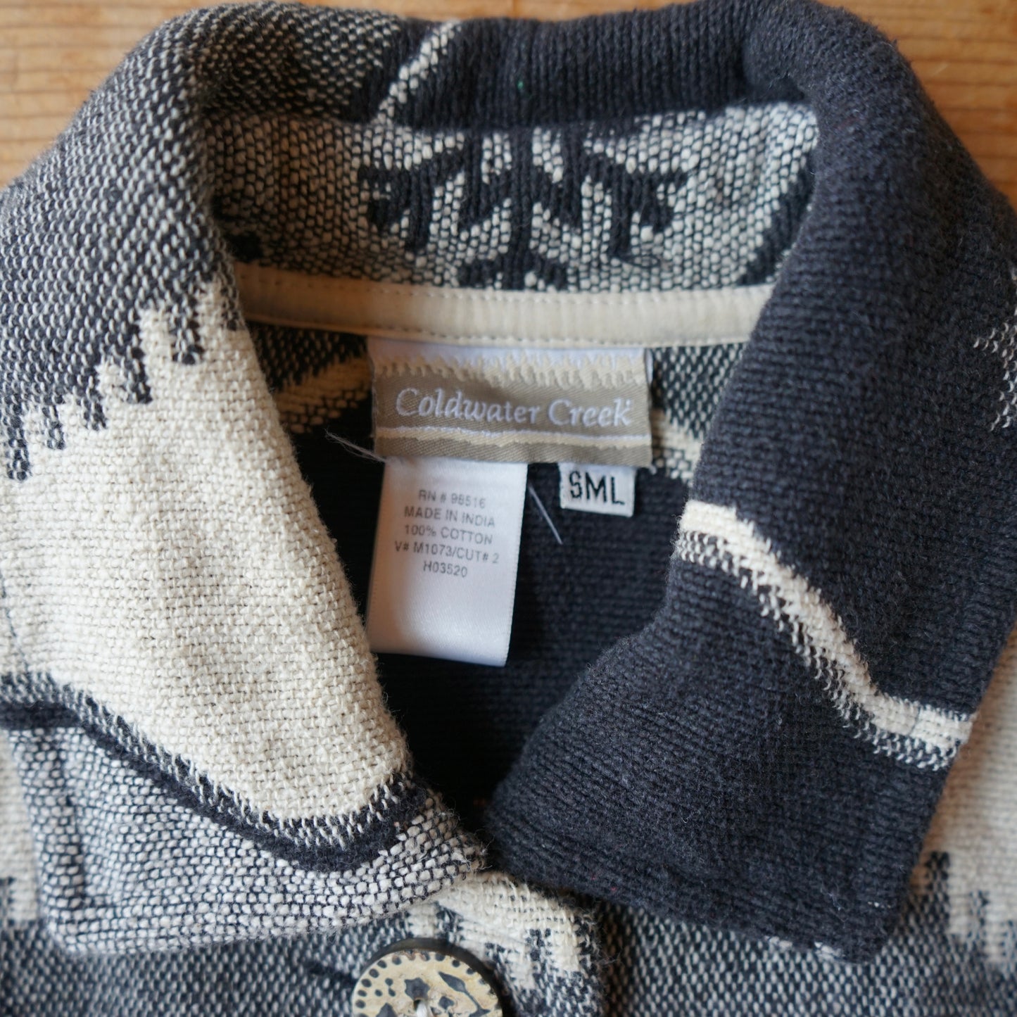 Vintage Coldwater Creek Tapestry Snowflake Jacket Size S/M