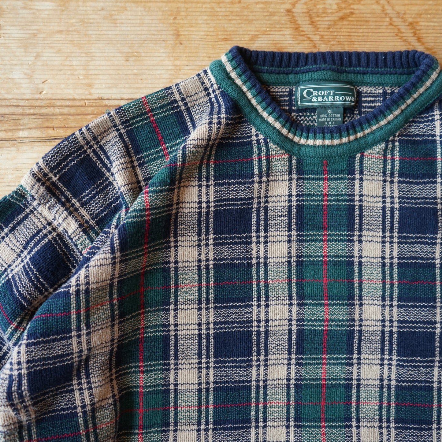 Vintage 100% Cotton Croft & Barrow Sweater Size XL