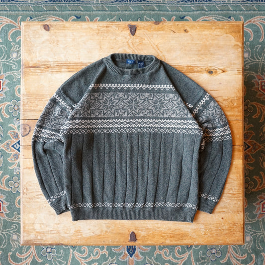 Vintage IZOD Green Winter Sweater Size L