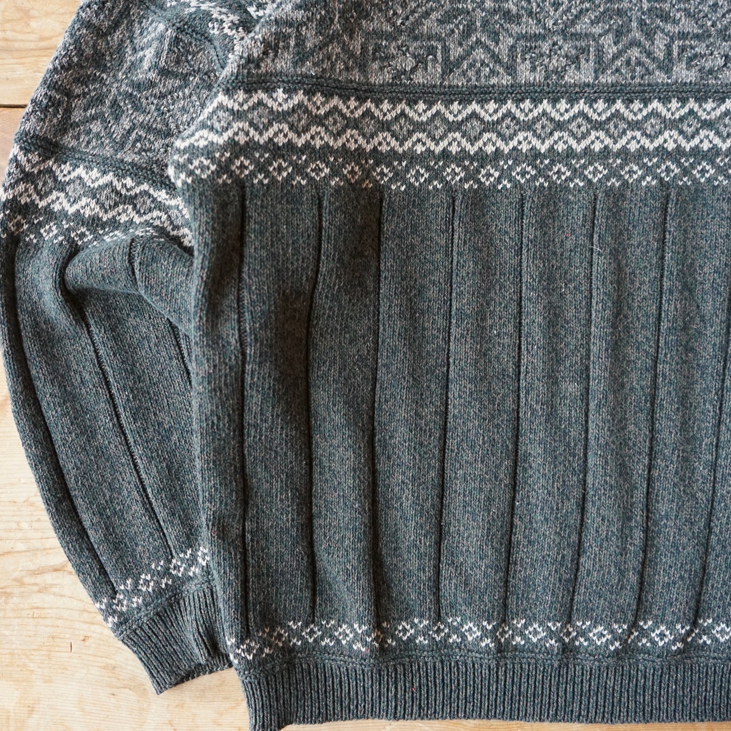 Vintage IZOD Green Winter Sweater Size L