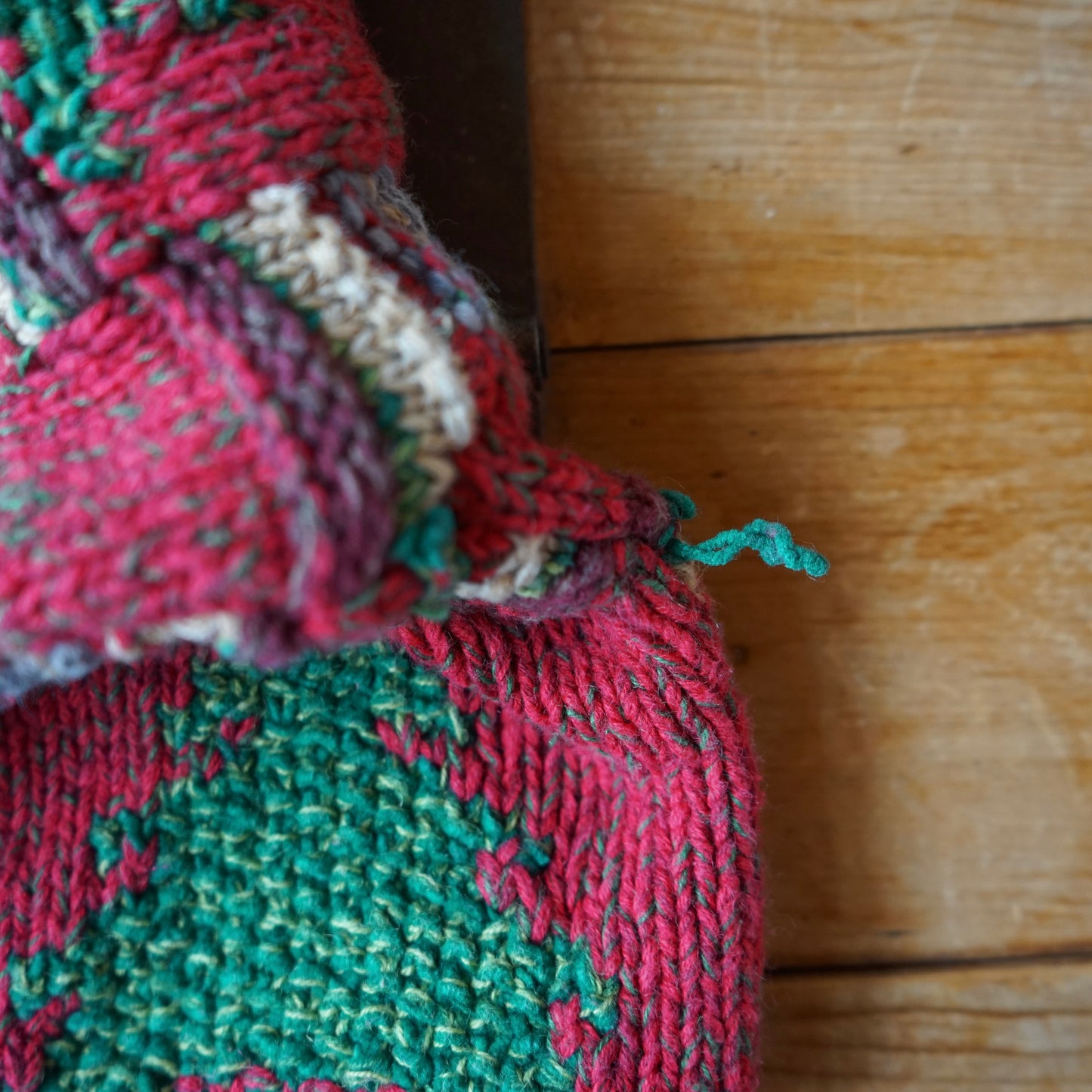 Vintage David Brooks Christmas Knit Button Up Size M