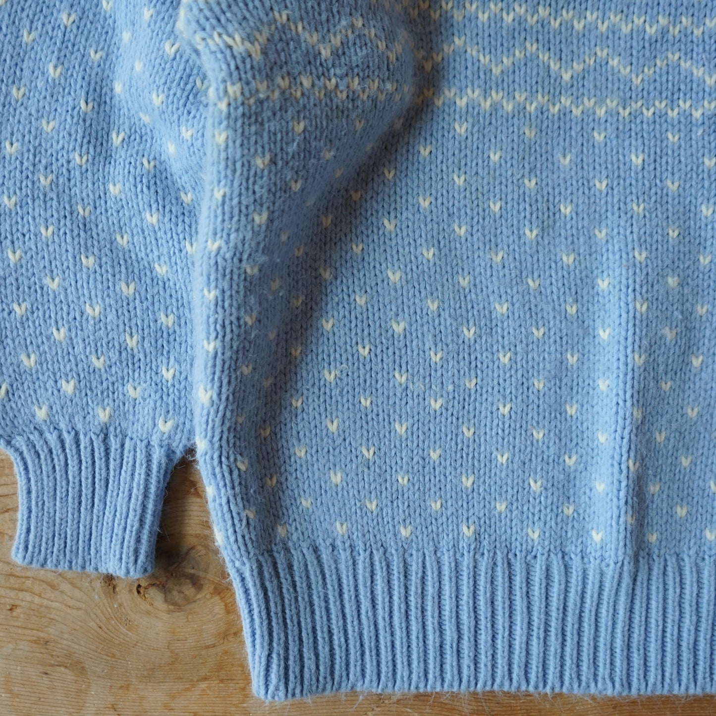 Vintage Bravo Baby Blue Snowflake Sweater Size M