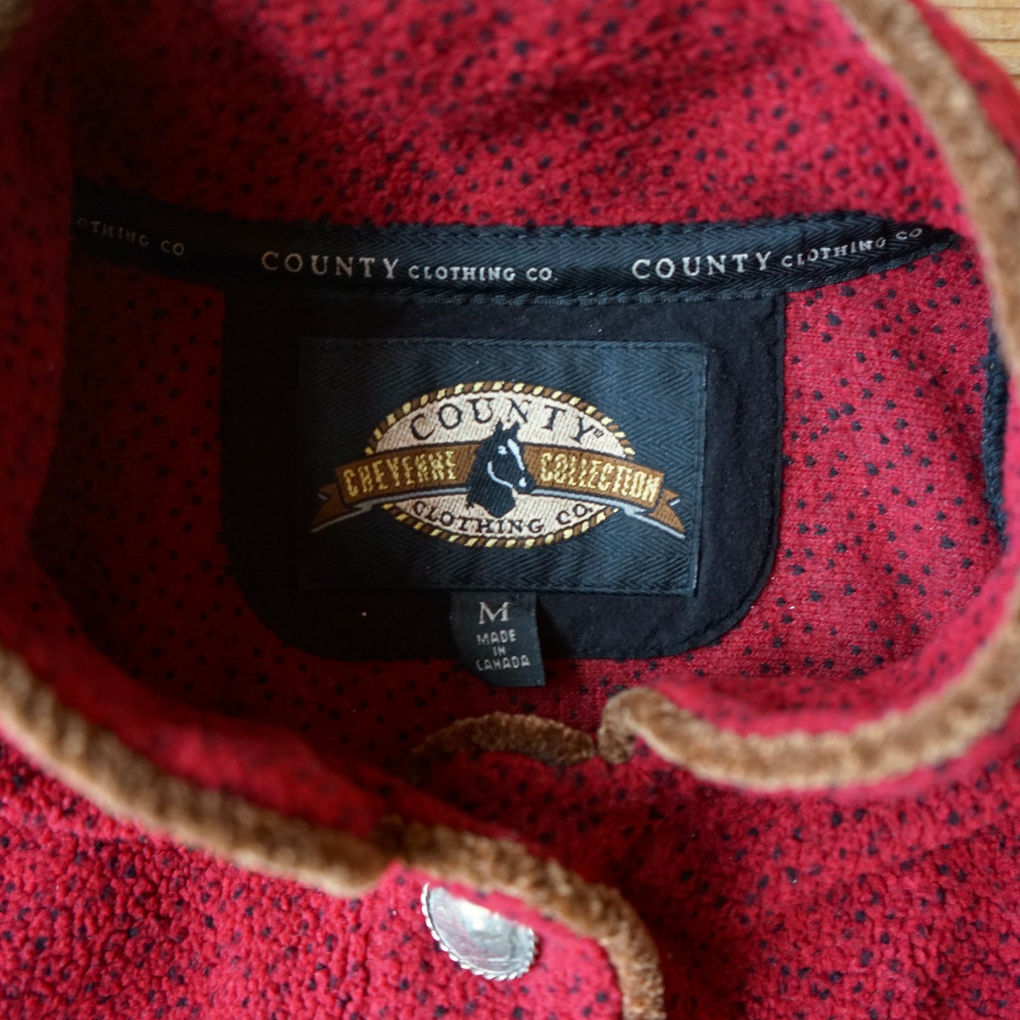 Vintage County Clothing Co Cropped Bison Button Up Size M