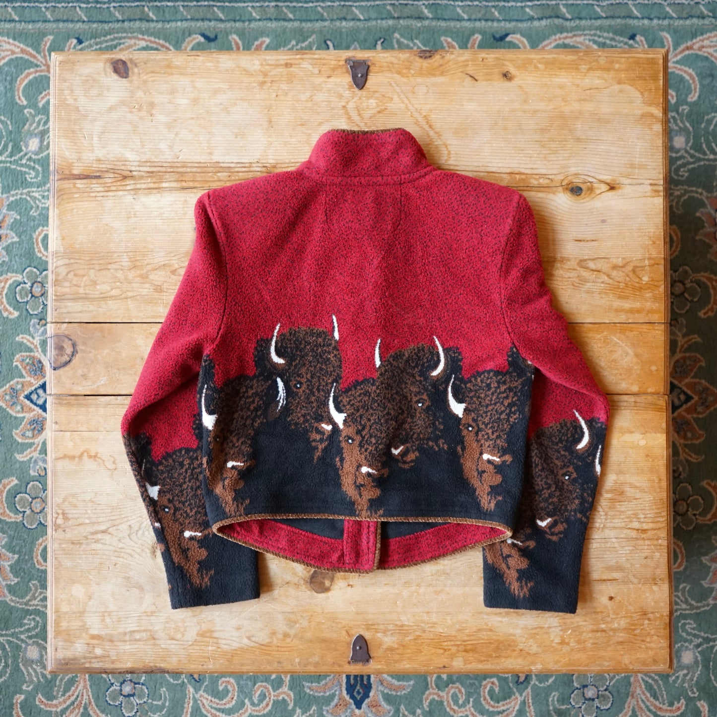 Vintage County Clothing Co Cropped Bison Button Up Size M