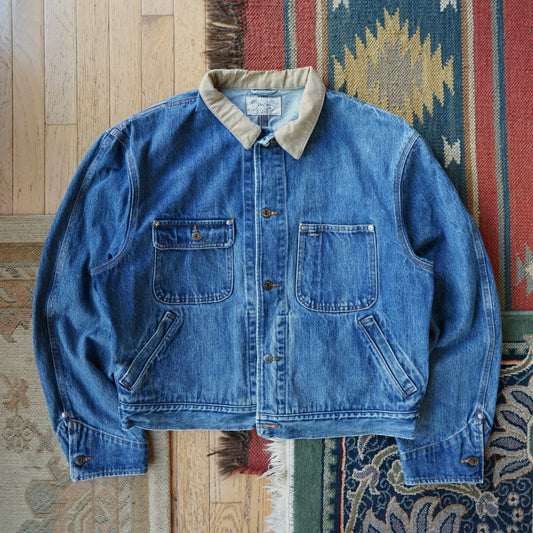 Vintage 1990's Made in USA Polo Ralph Lauren Dungarees Denim Jacket Size XL