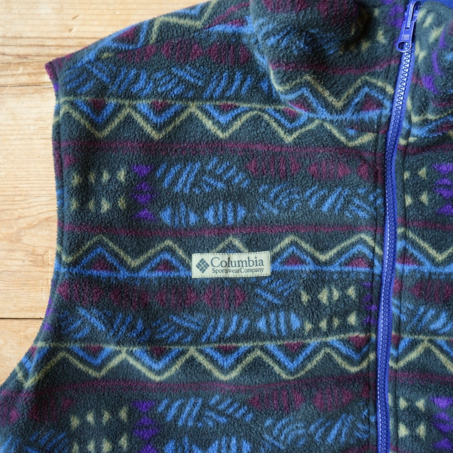 Vintage Reversible Columbia Fleece Zip Up Vest Size L/XL