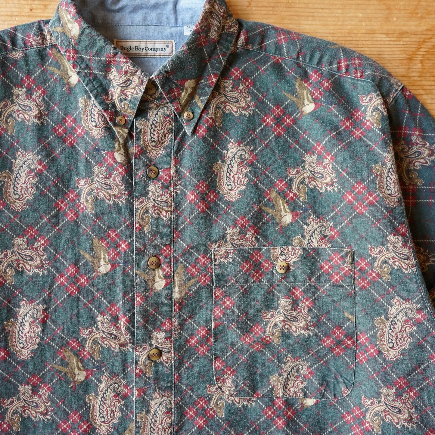 Vintage Bugle Boy Company Duck Button Up Size M