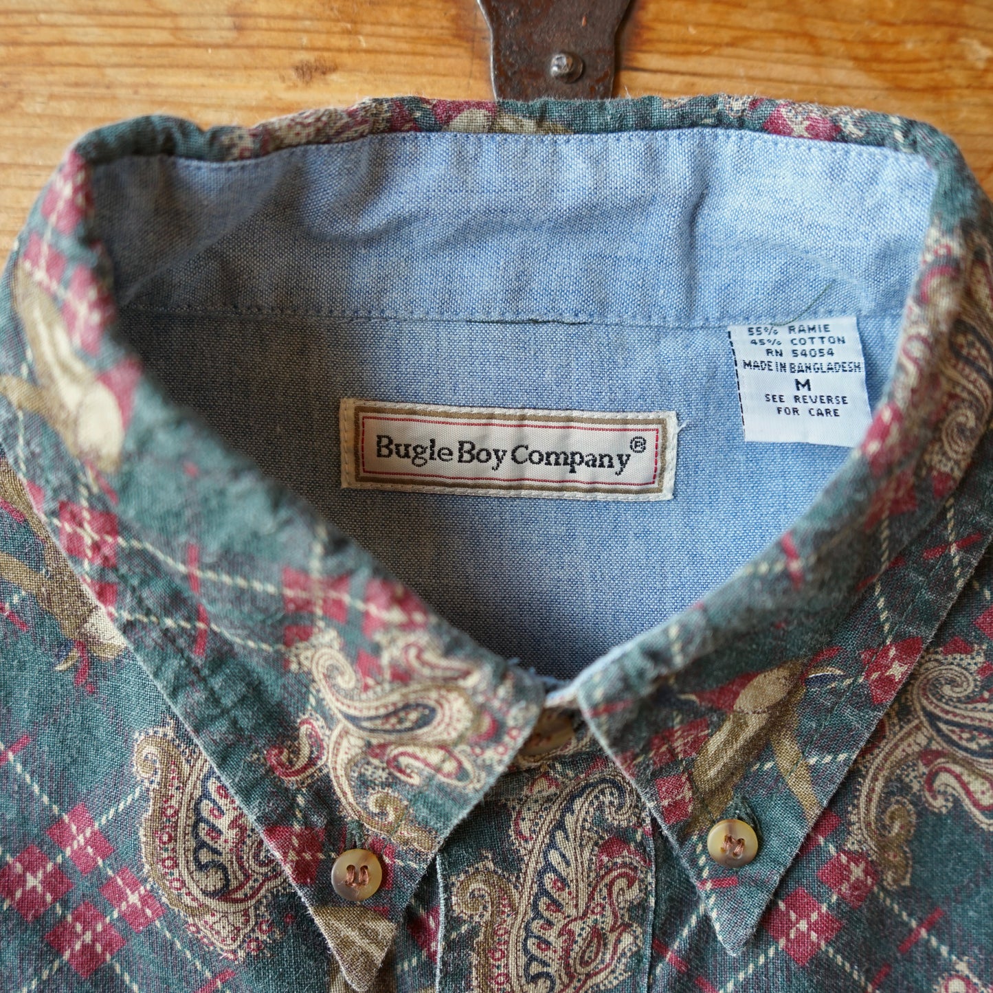 Vintage Bugle Boy Company Duck Button Up Size M