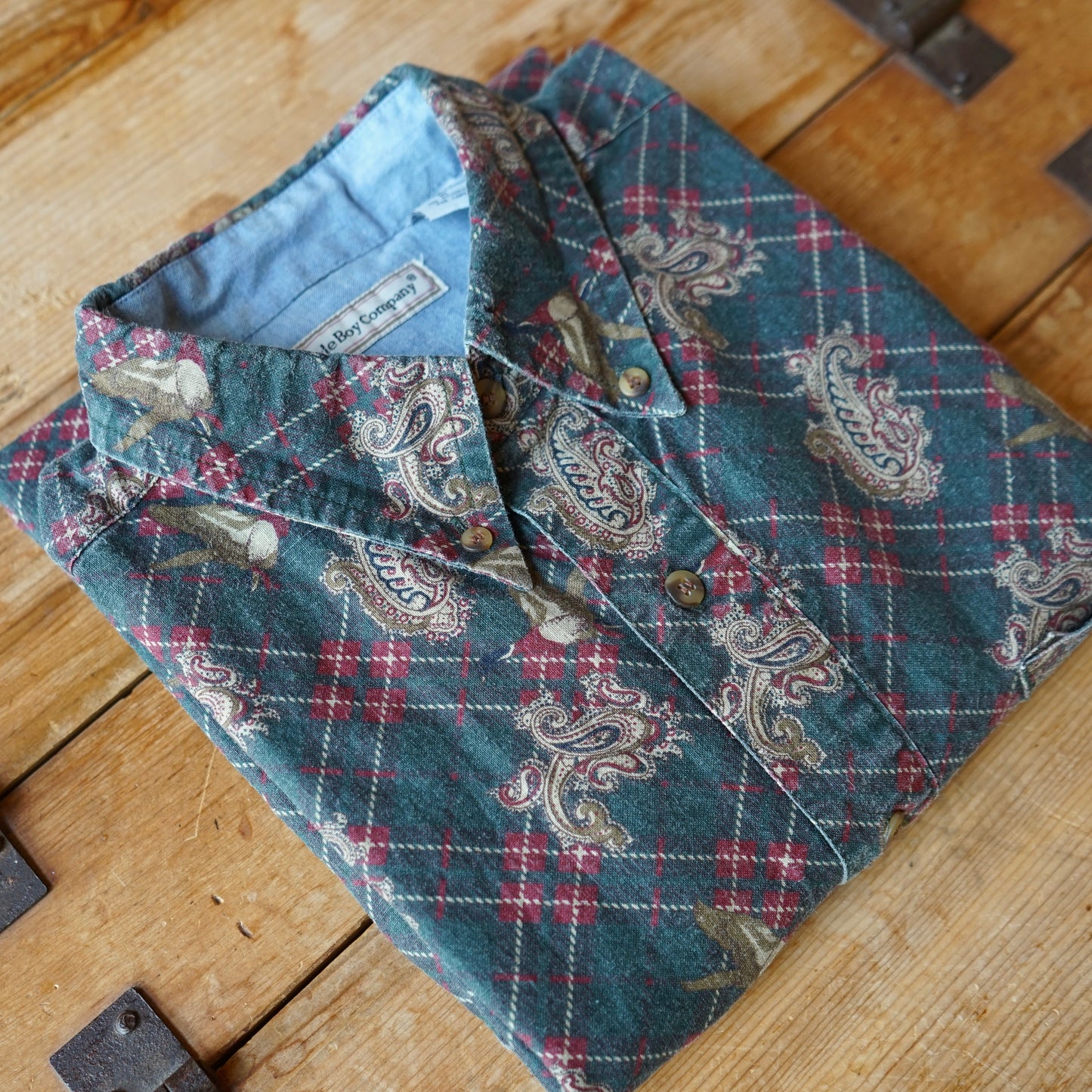 Vintage Bugle Boy Company Duck Button Up Size M
