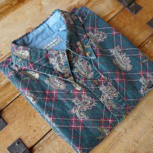 Vintage Bugle Boy Company Duck Button Up Size M