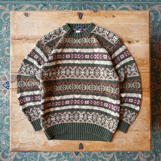 Vintage Tommy Hilfiger 100% Cotton Heavyweight Chunky Knit Size L