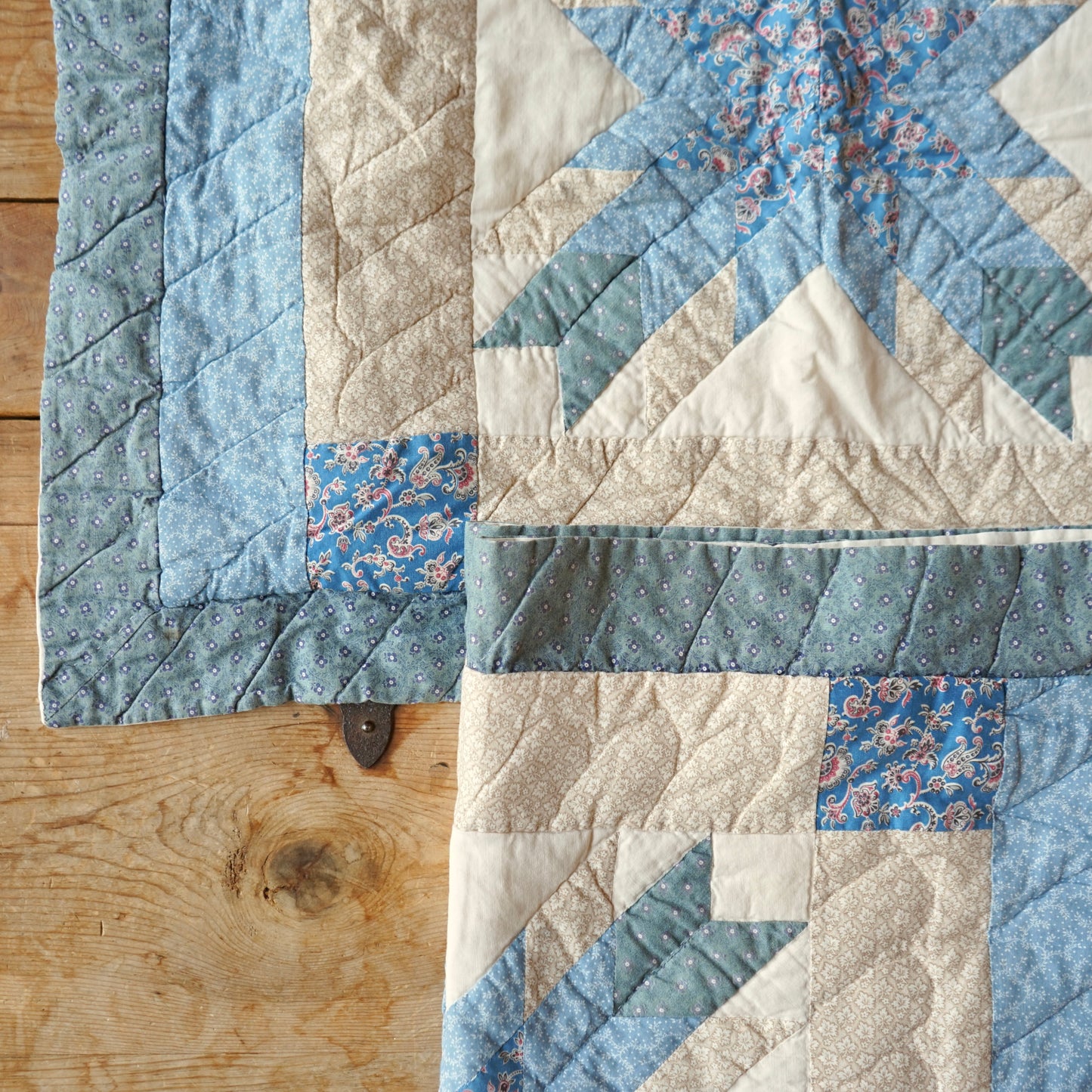 Vintage Standard Size Quilted Pillow Shams Set of 2