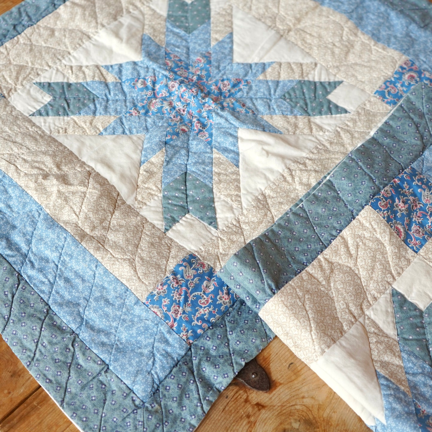 Vintage Standard Size Quilted Pillow Shams Set of 2