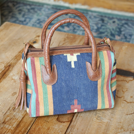 Vintage Kilim Mini Duffel Purse