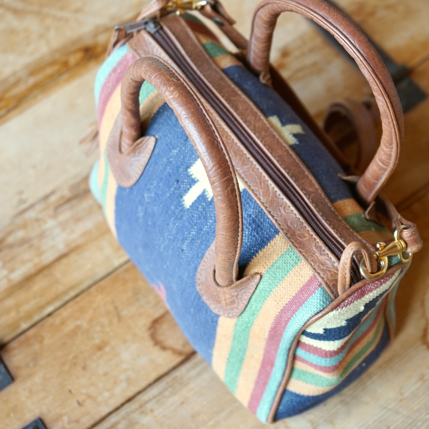 Vintage Kilim Mini Duffel Purse