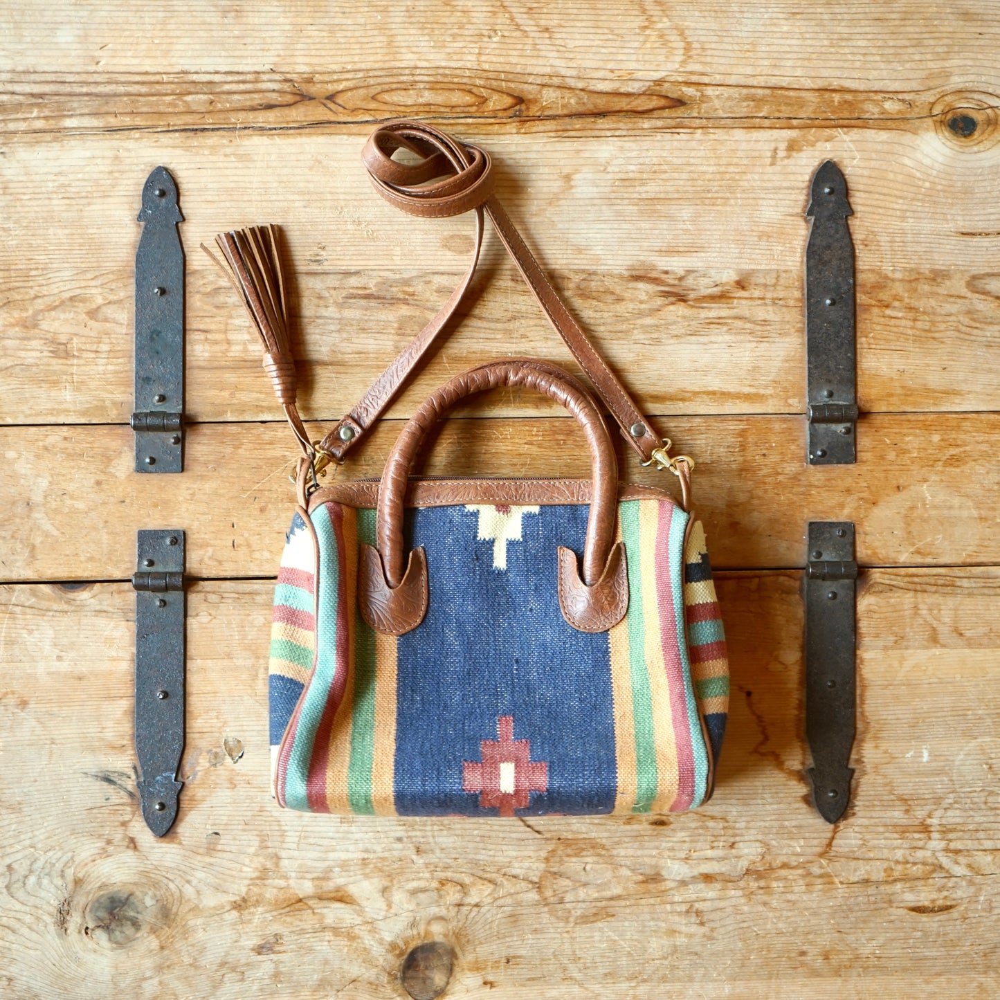 Vintage Kilim Mini Duffel Purse