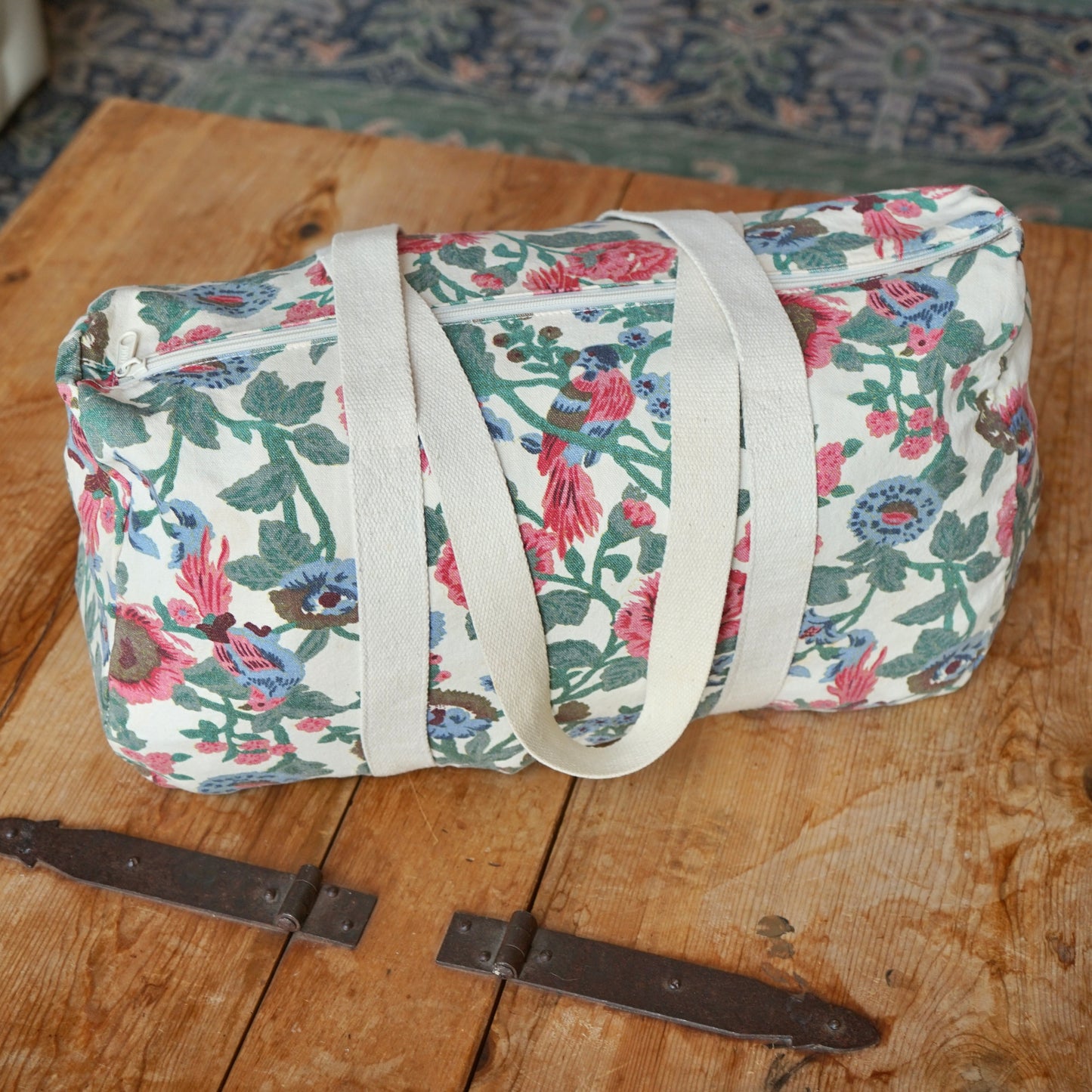 Vintage Floral Duffel Bag
