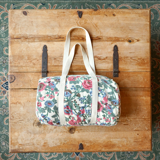 Vintage Floral Duffel Bag