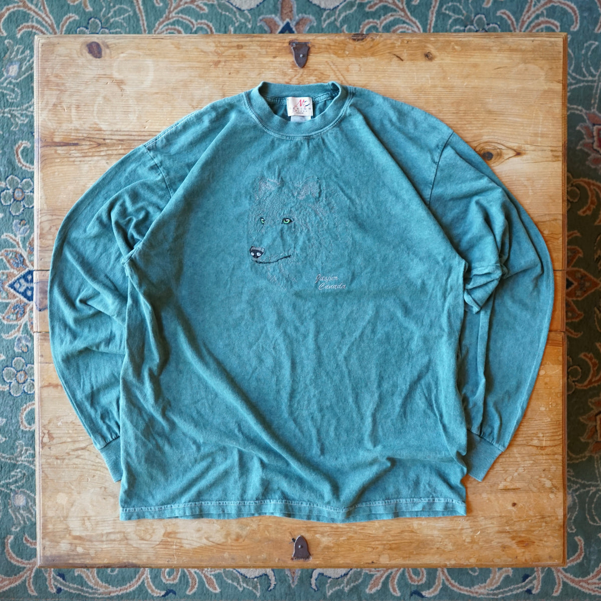 Vintage Jasper Canada Wolf Long Sleeve Size XL