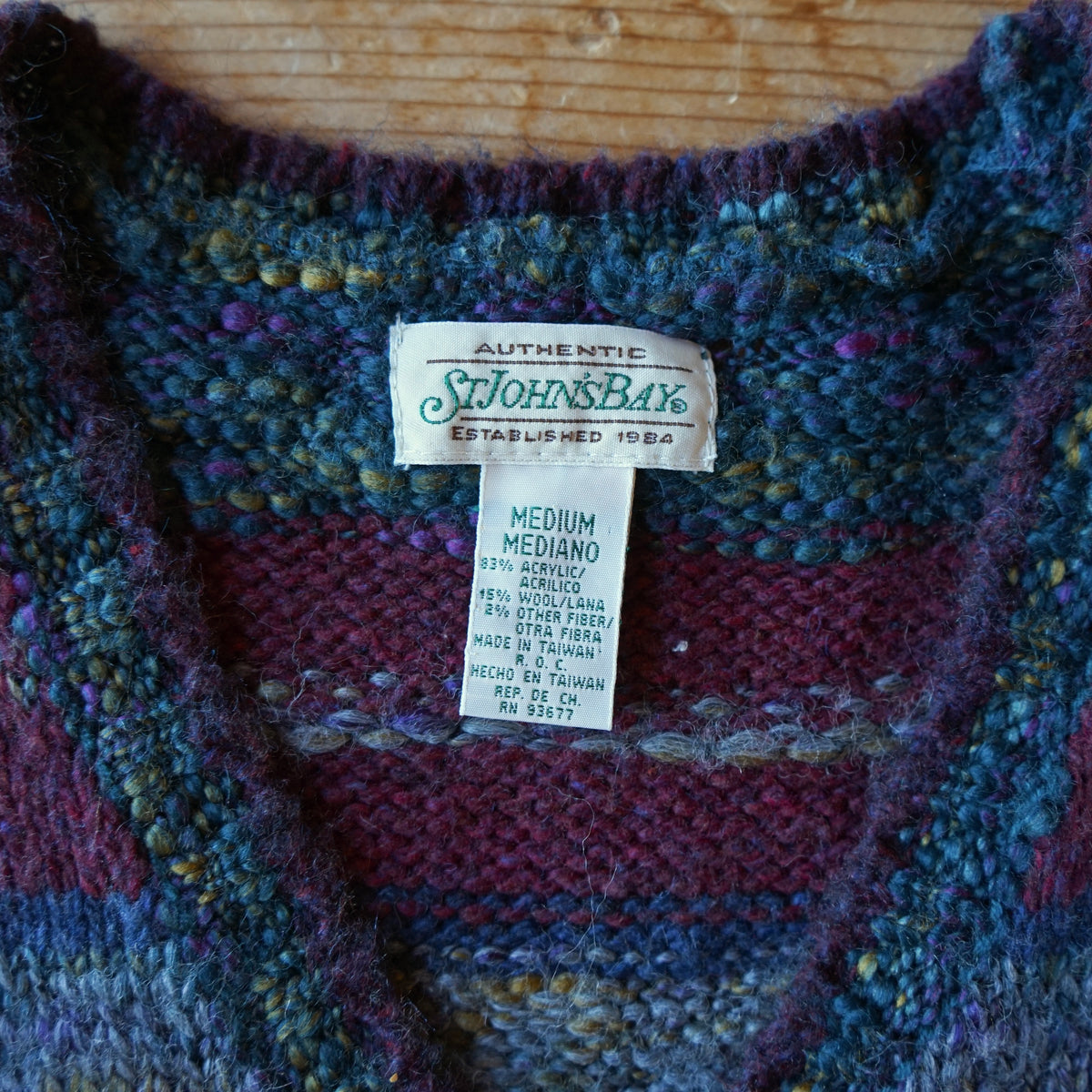 Vintage St Johns Bay Zip Up Sweater Vest Size M